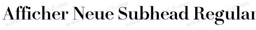 Afficher Neue Subhead Regular字体转换